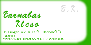 barnabas klcso business card